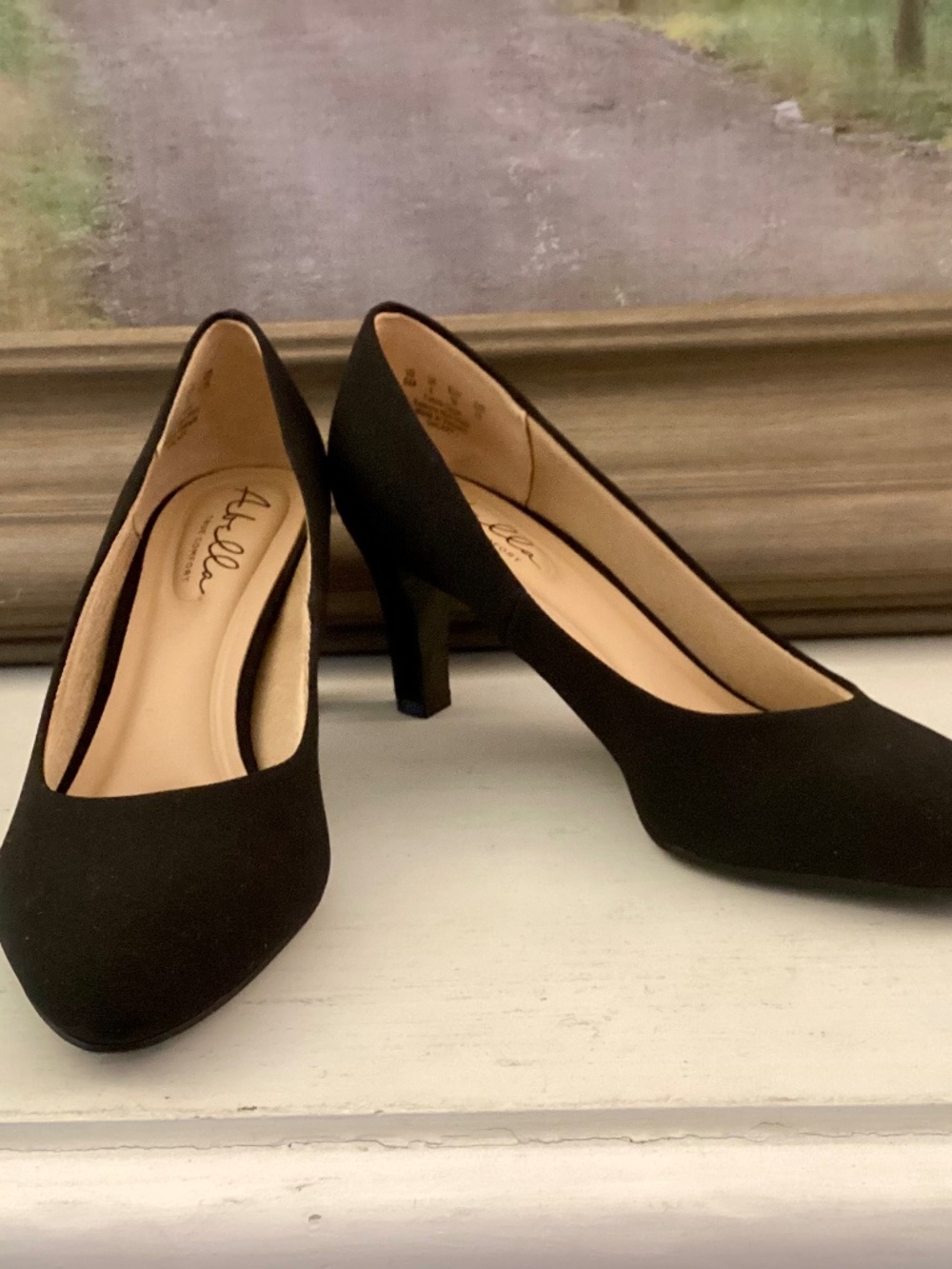 Abella True Comfort Alice Galaxy Black Pump Shoes Office Work Heels Women's 8 M